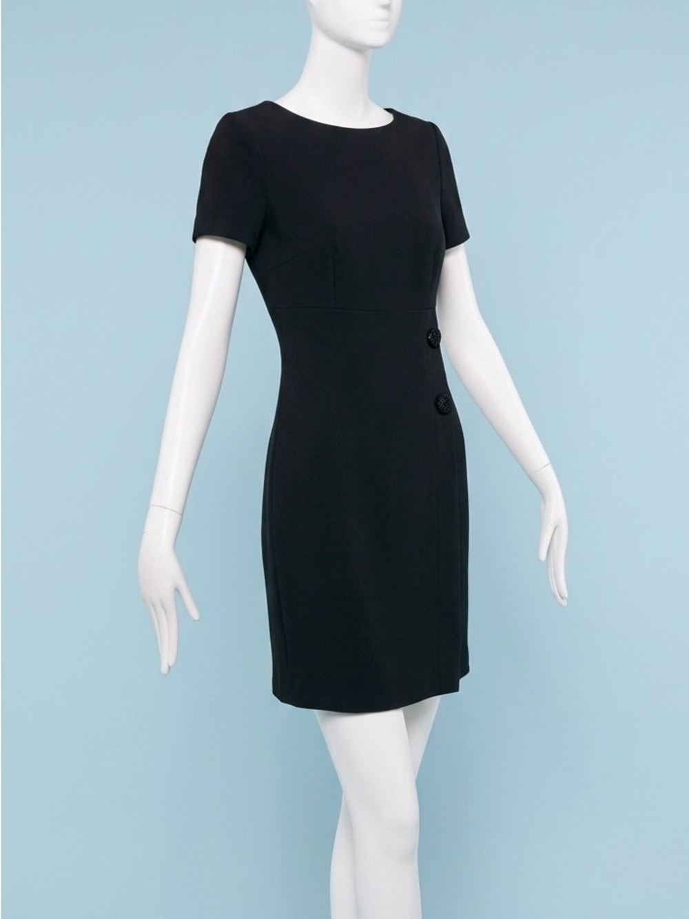Iconic 2012 Prada Black Short-Sleeve A-Line Dress by Muccia Prada